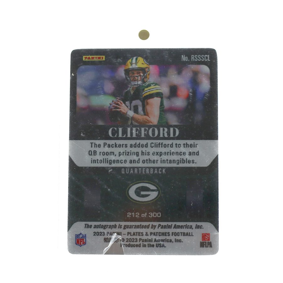 Sean Clifford Steel Signatures Plate Packers Auto