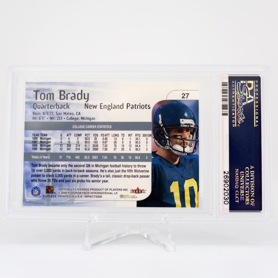 2000 Tom Brady Skybox Impact RC PSA