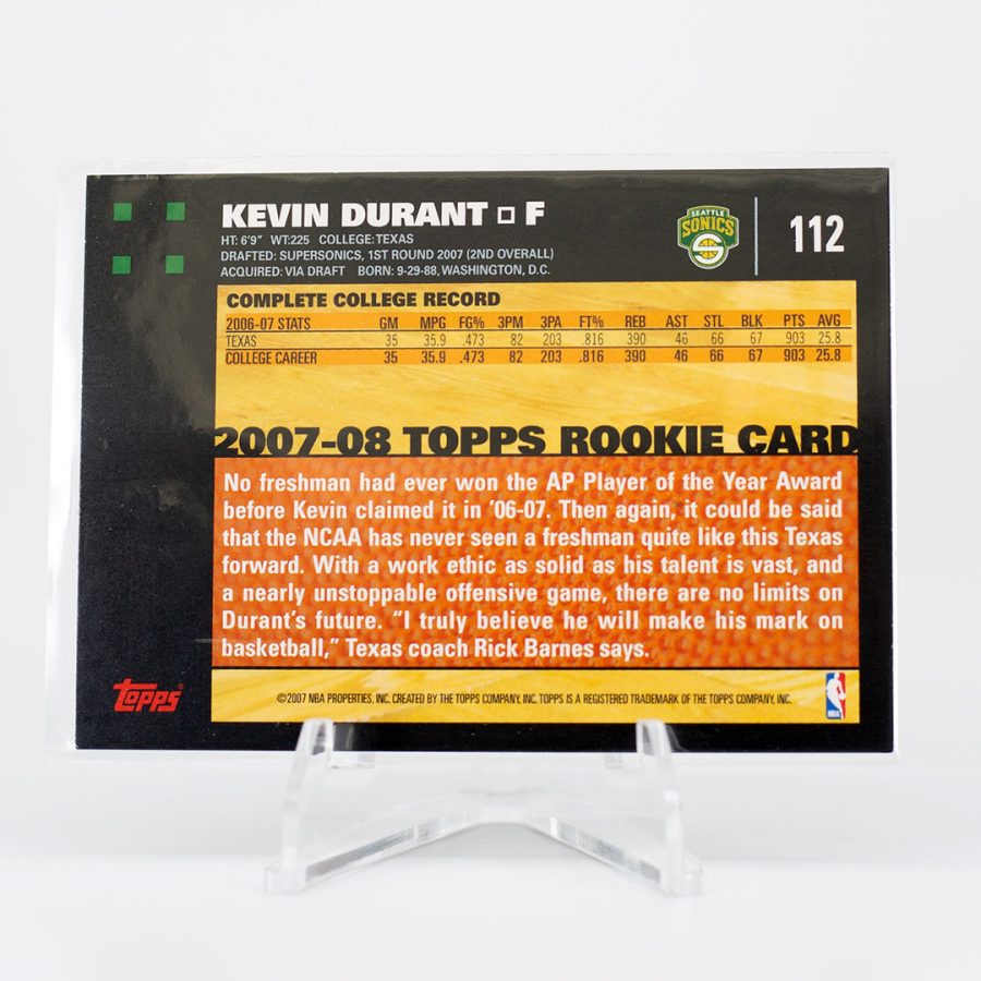 2007 Topps Kevin Durant RC Black