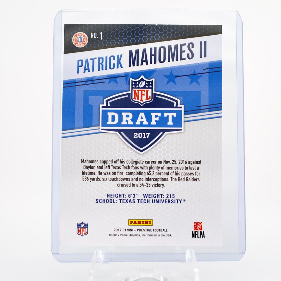 2017 Patrick Mahomes Prestige NFL Draft RC