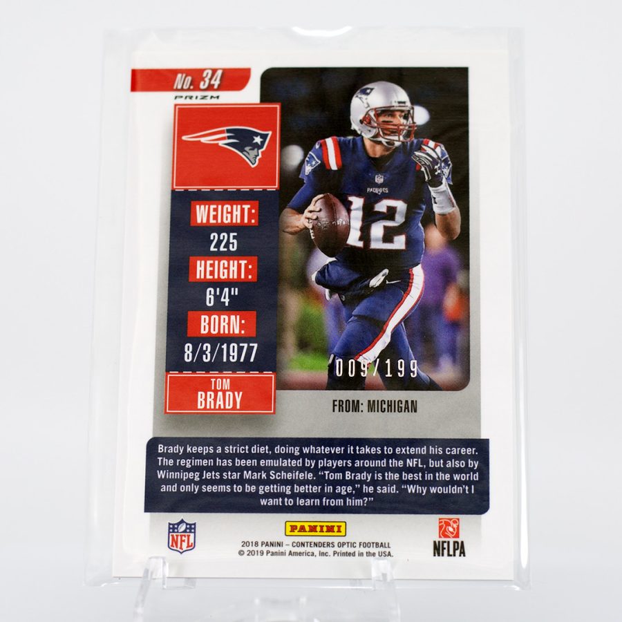 2018 Tom Brady Contenders Season Ticket Red