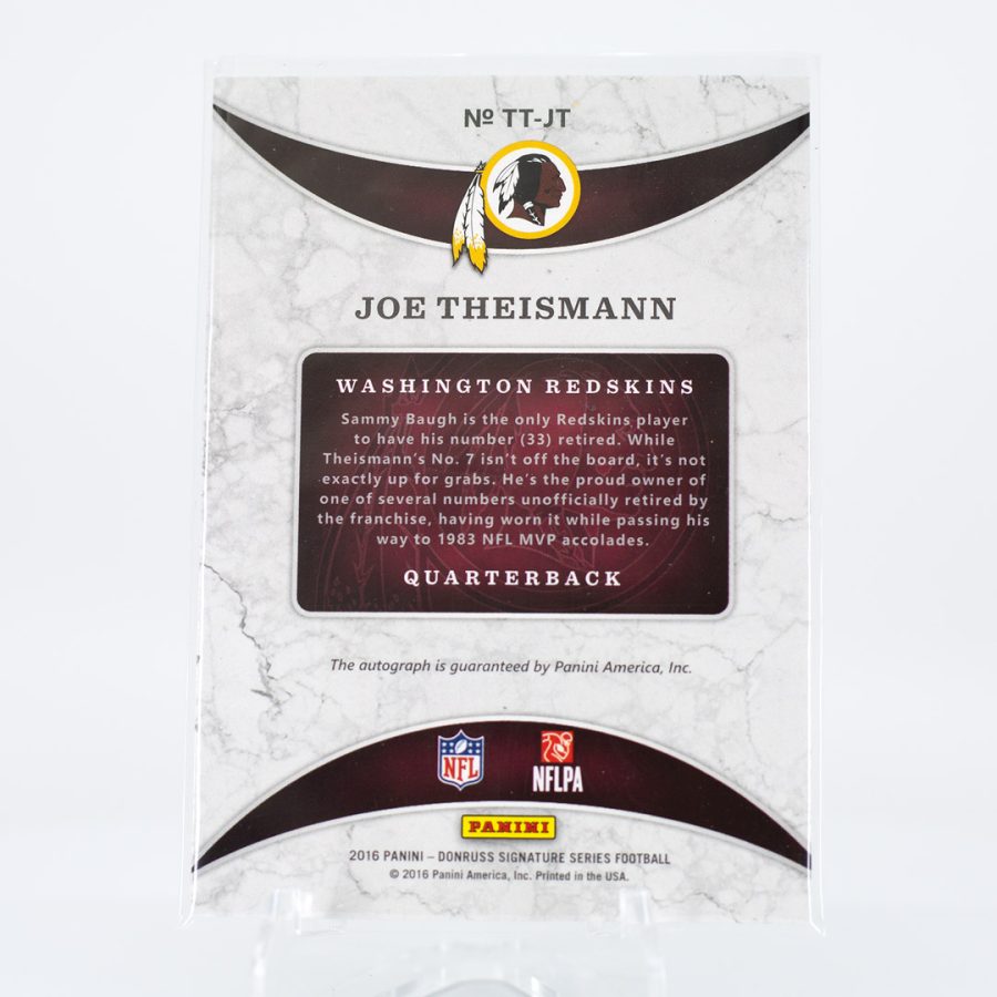 Joe Theisman Team Trademarks Auto