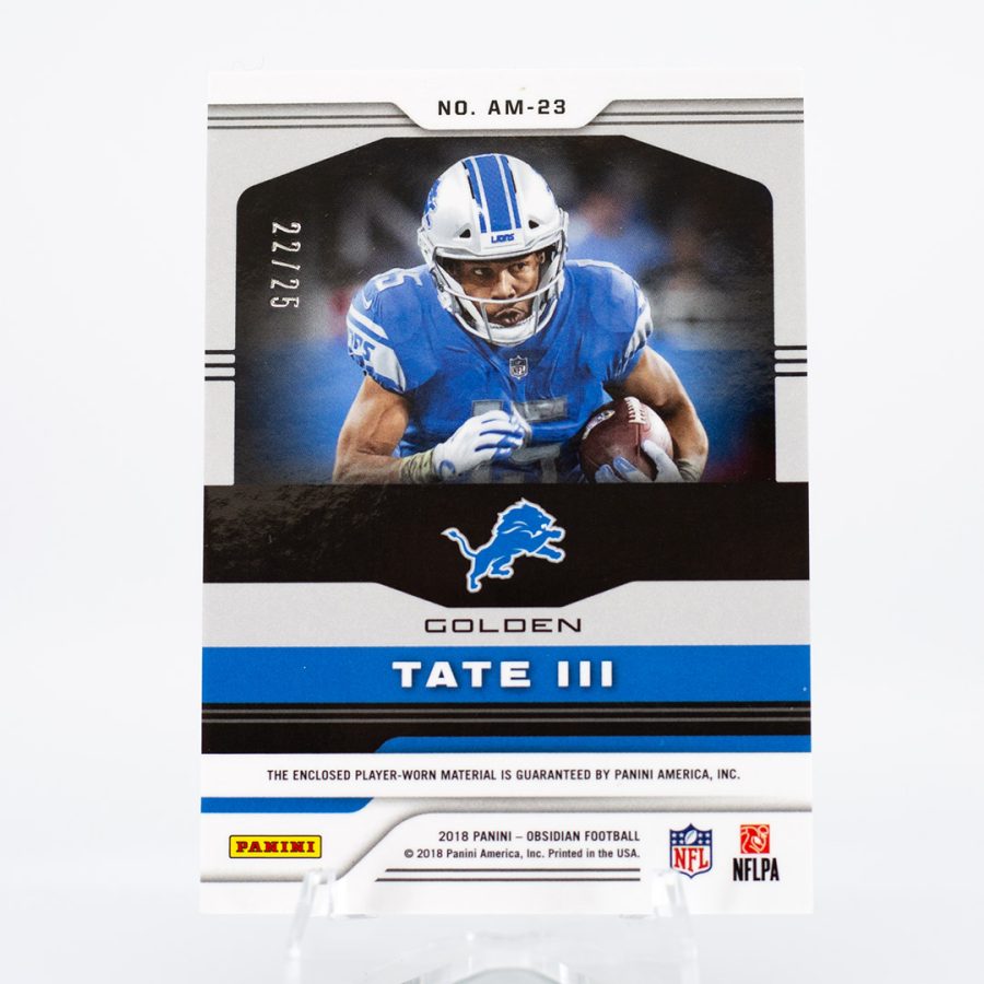 Panini Obsidian Golden Tate Atomic Material