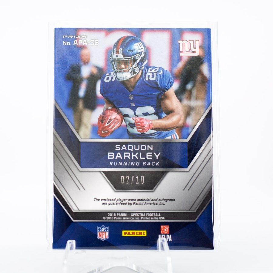 Saquon Barkley 2018 Spectra Neon Black Auto